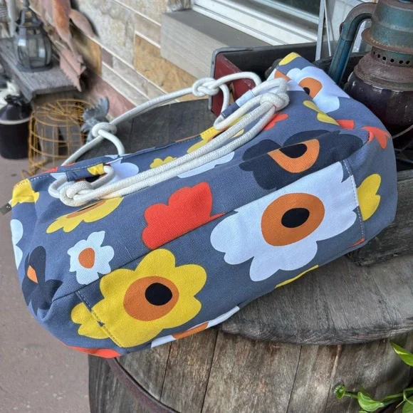 Farmhouse Style Floral Canvas Tote Bag - Multicolor‎ - Picture 5 of 7